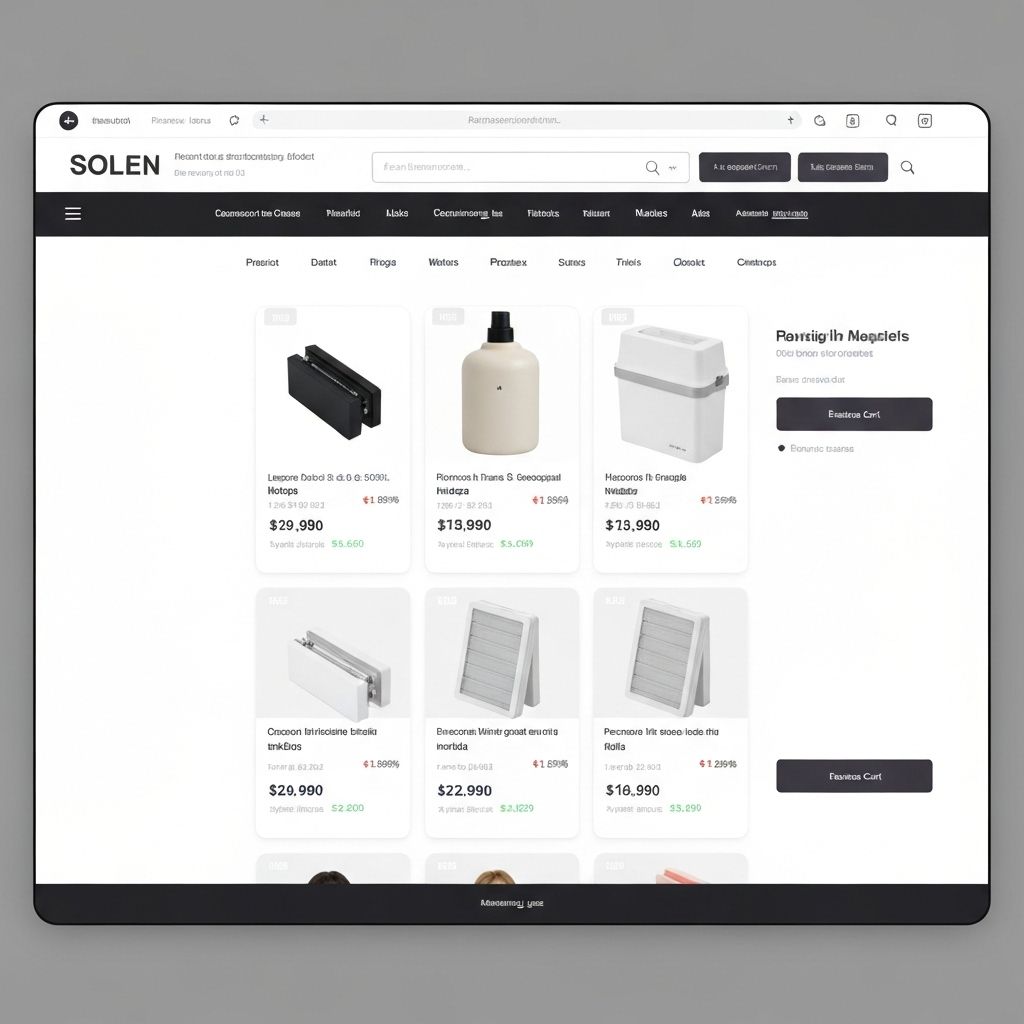 E-commerce screenshot